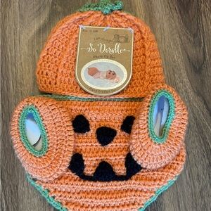 Pumpkin Crochet Baby Costume Set